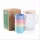 TOO KT-108 Set de 4 căni din plastic cu paie de grâu în culori mixte și ulcior, 13,5×20 cm