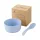 TOO KT-111-BL set bol/lingură din plastic, paie de grâu albastră, 11,3×6 cm