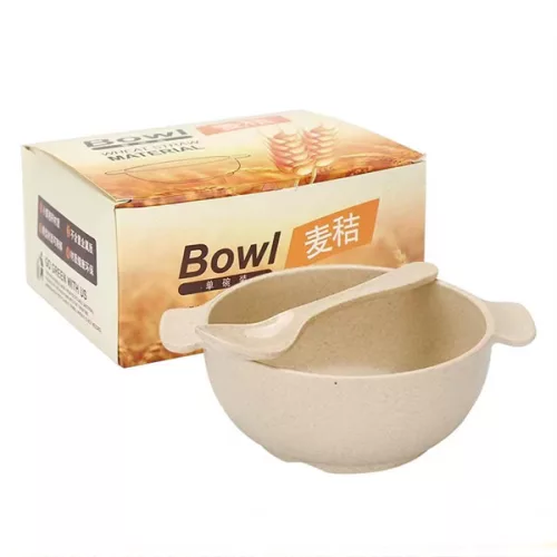 TOO KT-112-B set de linguri/boluri pentru bebeluși din plastic, culori mixte, 15,5×12 cm