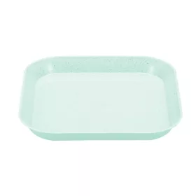   TOO KT-115 Set de 10 farfurii din plastic cu paie de grâu, culori mixte, 15×15×1,5 cm