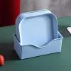 TOO KT-115 Set de 10 farfurii din plastic cu paie de grâu, culori mixte, 15×15×1,5 cm