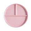 TOO KT-123 Set de 4 farfurii divizate din plastic, culori mixte, din paie de grâu, 22,5 × 2,5 cm