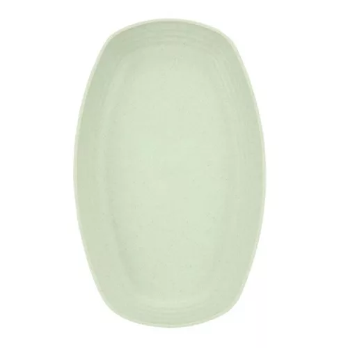 TOO KT-125 Set de 4 farfurii din plastic cu paie de grâu, culori mixte, 18×29,5 cm