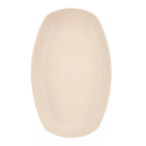 TOO KT-125 Set de 4 farfurii din plastic cu paie de grâu, culori mixte, 18×29,5 cm