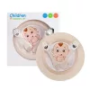 TOO KT-126 set de farfurii pentru copii din plastic cu paie de grâu, culori mixte, 18,7 × 3,5 cm