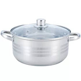   Oală/tigaie TOO KT-217 capacitate 5L (total: 5,5L) cu capac, oală de bucătărie din oțel inoxidabil de 24 cm
