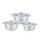 TOO KT-223 Set de oale/cratițe de 2L, 2,5L și 3L cu capac, set de vase de bucătărie din oțel inoxidabil, format din 6 piese