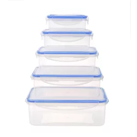   TOO KT-140 Set de 5 cutii dreptunghiulare pentru depozitarea alimentelor 240ml+500ml+1.000ml+1.500ml+2.500ml