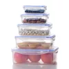 TOO KT-140 Set de 5 cutii dreptunghiulare pentru depozitarea alimentelor 240ml+500ml+1.000ml+1.500ml+2.500ml