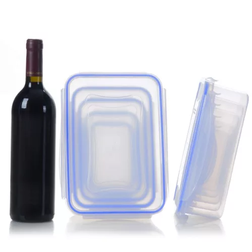 TOO KT-140 Set de 5 cutii dreptunghiulare pentru depozitarea alimentelor 240ml+500ml+1.000ml+1.500ml+2.500ml