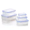 TOO KT-140 Set de 5 cutii dreptunghiulare pentru depozitarea alimentelor 240ml+500ml+1.000ml+1.500ml+2.500ml
