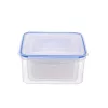 TOO KT-141 Set de 5 cutii pătrate pentru depozitarea alimentelor 400ml + 700ml + 1.200ml + 2.000ml + 3.000ml