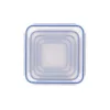TOO KT-141 Set de 5 cutii pătrate pentru depozitarea alimentelor 400ml + 700ml + 1.200ml + 2.000ml + 3.000ml