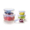 TOO KT-142 Set de 5 cutii rotunde pentru depozitarea alimentelor 400ml + 800ml + 1.500ml + 2.300ml + 3.600ml
