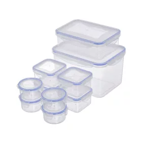   TOO KT-143 Set de 10 cutii pentru depozitarea alimentelor, 4x180ml, 4x400ml, 1x1.500ml, 1x4.200ml