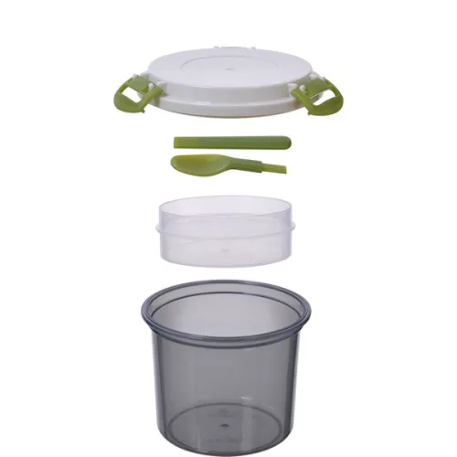 Recipient pentru iaurt TOO KT-146 cu lingură, cutie pentru depozitarea alimentelor 600ml