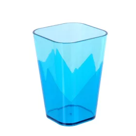   Pahar pătrat din plastic cu pereți dubli, TOO KT-148-BL, 600 ml