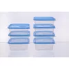 TOO KT-151 Set de 7 cutii pătrate pentru depozitarea alimentelor, 600 ml