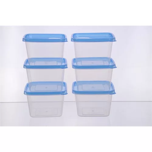 Set de 6 cutii pătrate pentru depozitarea alimentelor TOO KT-152, 1.000 ml