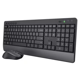 Trust Trezo Comfort HUN schwarze kabellose Tastatur + Maus