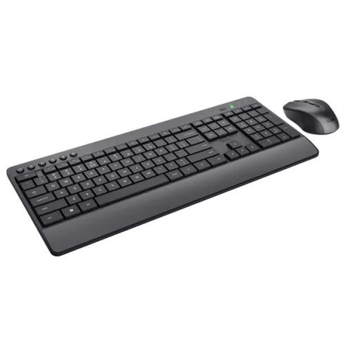 Trust Trezo Comfort HUN schwarze kabellose Tastatur + Maus