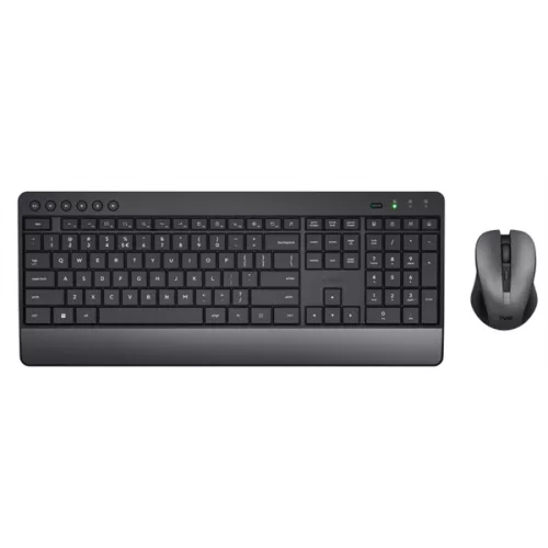 Trust Trezo Comfort HUN schwarze kabellose Tastatur + Maus