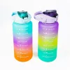 Sticlă de apă motivațională TOO KT-397 2000 ml cu gradient, citate și cronologie
