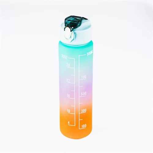 Sticlă de apă motivațională TOO KT-398, 900 ml, cu gradient, citate și cronologie