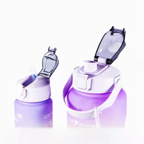 Sticlă TOO KT-399 3 în 1, sticlă motivațională gradient de 2.000 ml + 900 ml + 280 ml cu citate și cronologie