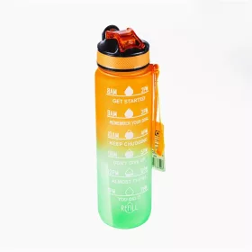   Sticlă de apă motivațională TOO KT-400 1000 ml cu gradient, citate și cronologie