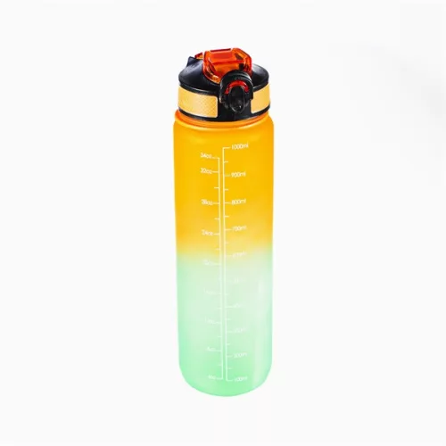 Sticlă de apă motivațională TOO KT-400 1000 ml cu gradient, citate și cronologie