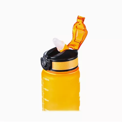 Sticlă de apă motivațională TOO KT-400 1000 ml cu gradient, citate și cronologie