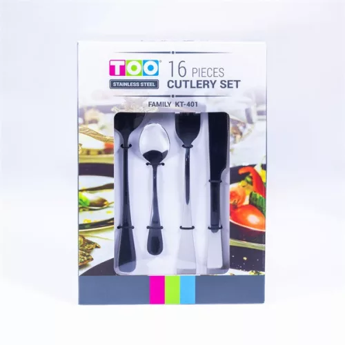 Set de tacâmuri TOO KT-401 Family din argint, cu 16 piese
