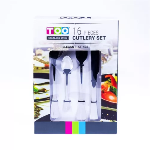 TOO KT-403 Set elegant de tacâmuri din argint, format din 16 piese