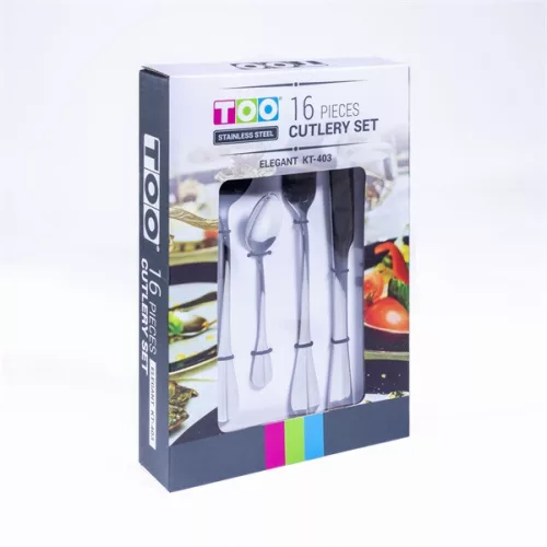 TOO KT-403 Set elegant de tacâmuri din argint, format din 16 piese