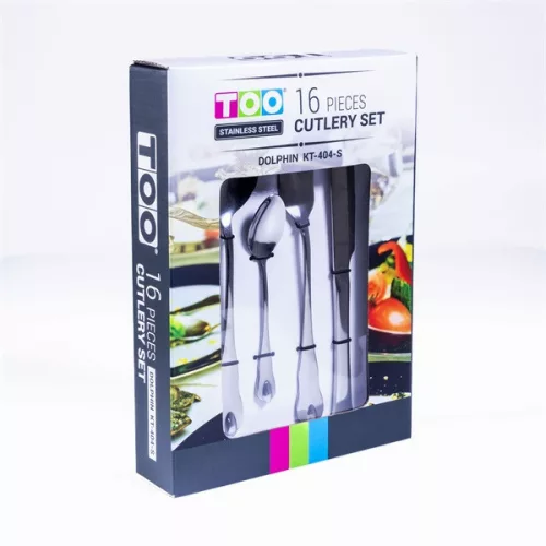 Set de tacâmuri TOO KT-404 S Dolphin din argint, 16 piese