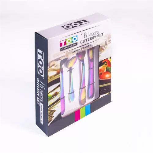 Set de tacâmuri colorate TOO KT-402 C Spark, 16 piese