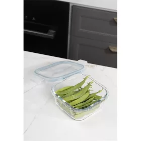   Recipient pătrat rezistent la căldură din sticlă TOO KT-85, 320 ml, cu capac din plastic atașabil