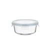 Recipient rotund pentru alimente din sticlă TOO KT-88, rezistent la căldură, 400 ml, cu capac din plastic atașabil
