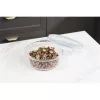 Recipient rotund pentru alimente din sticlă TOO KT-89, rezistent la căldură, de 650 ml, cu capac din plastic atașabil