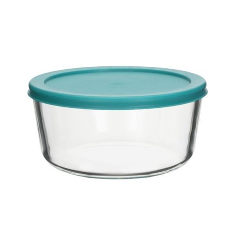TOO KT-93 üveg 1652 ml-es hőálló kerek ételtároló műanyag tetővel