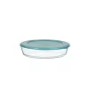 Recipient alimentar oval rezistent la căldură din sticlă TOO KT-97, 700 ml, cu capac din plastic