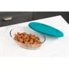 Recipient alimentar oval rezistent la căldură din sticlă TOO KT-97, 700 ml, cu capac din plastic
