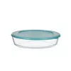 Recipient alimentar oval rezistent la căldură din sticlă TOO KT-98, 1600 ml, cu capac din plastic