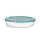Recipient alimentar oval rezistent la căldură din sticlă TOO KT-99, 2400 ml, cu capac din plastic