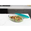 Recipient alimentar oval rezistent la căldură din sticlă TOO KT-100, 3200 ml, cu capac din plastic