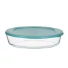 Recipient alimentar oval rezistent la căldură din sticlă TOO KT-100, 3200 ml, cu capac din plastic