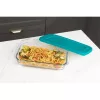 Recipient pătrat rezistent la căldură din sticlă TOO KT-101, 1600 ml, cu capac din plastic