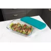 Recipient pătrat rezistent la căldură din sticlă TOO KT-102, 2200 ml, cu capac din plastic