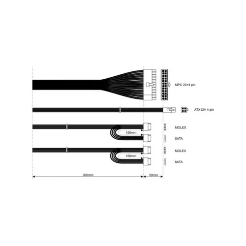 Napájací zdroj Akyga 300W - 8 cm - AK-S1-300